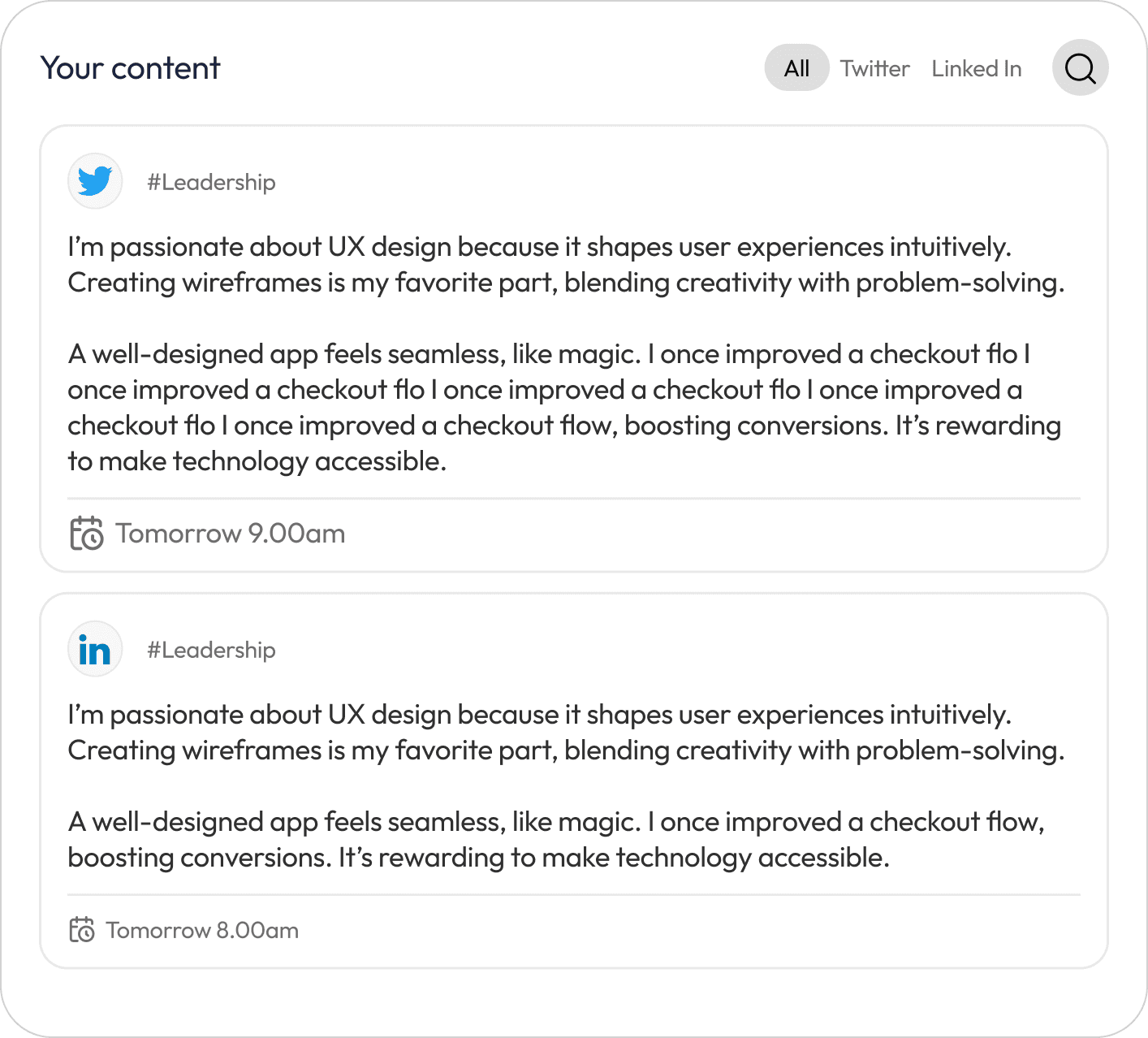 Publish step preview